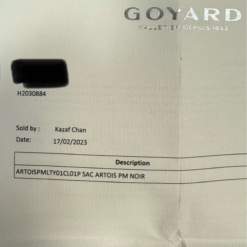 Goyard PM Artois tote bag with zip; Black color-23