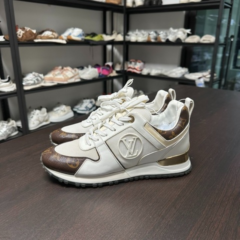 LV/路易威登 Runaway白棕老花 增高運動鞋 37.5碼