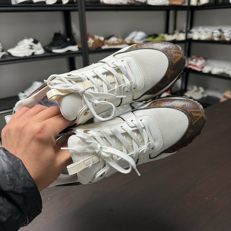 LV/路易威登 Runaway白棕老花 增高運動鞋 37.5碼-5