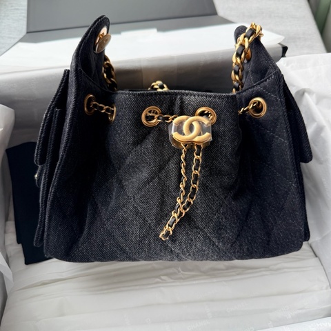 CHANEL mini 25 bag 牛仔黑