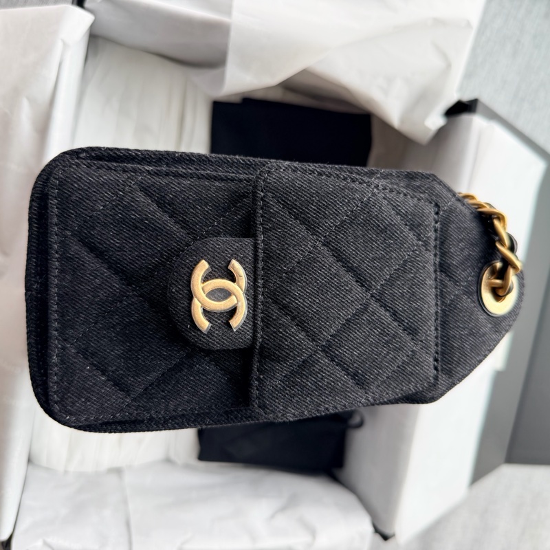 CHANEL mini 25 bag 牛仔黑-3
