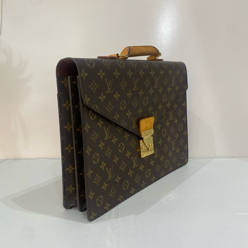 LouisVuitton路易威登Monceau蒙梭老花手提包尺寸38*28*6 無附件-1