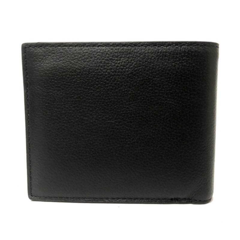 【全新】COACH 男款素面牛皮8卡附活動證件夾短夾(黑)-2