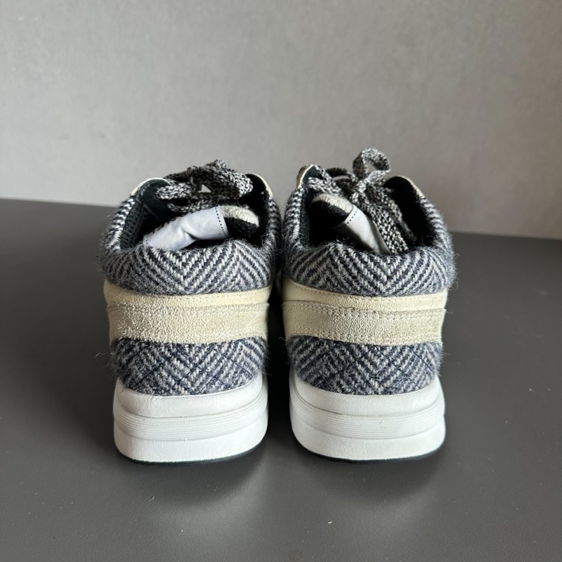 Chanel香奈兒毛呢徽標熊貓運動鞋 白灰色 38.5碼 95新-2