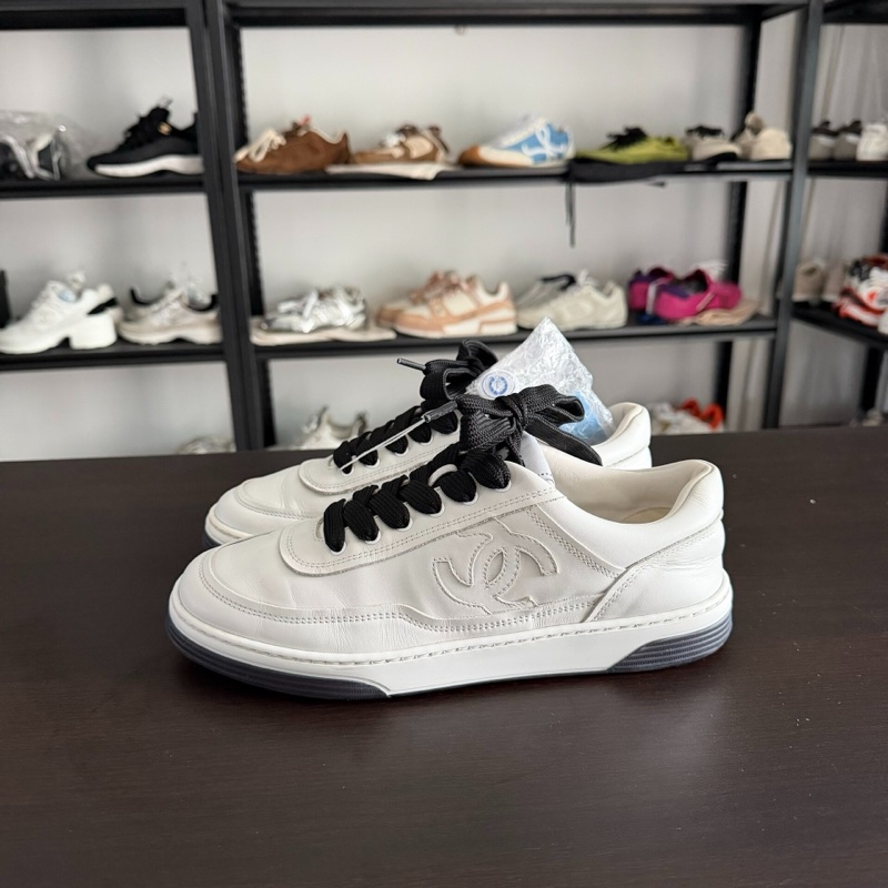 Chanel24p大徽標logo白色熊貓板鞋 37碼 97新-0