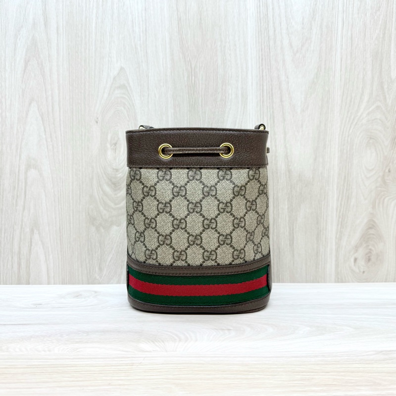 GUCCI原花Ophidia抽繩迷你小水桶550620-1