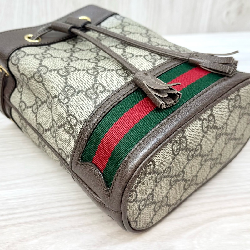 GUCCI原花Ophidia抽繩迷你小水桶550620-6