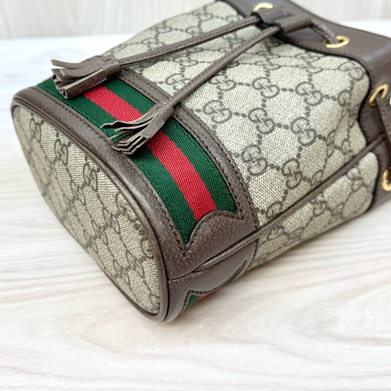 GUCCI原花Ophidia抽繩迷你小水桶550620-7