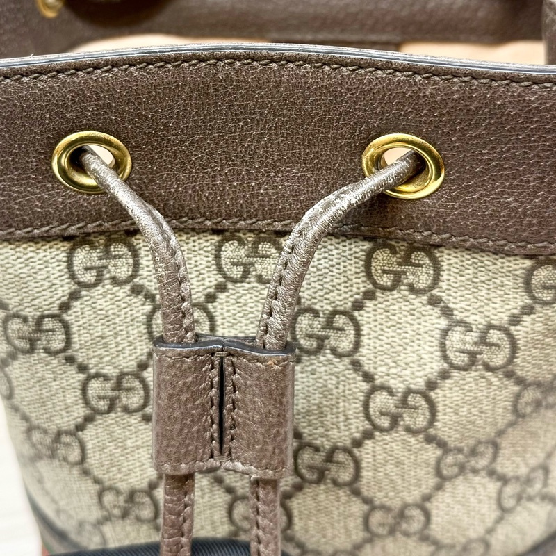 GUCCI原花Ophidia抽繩迷你小水桶550620-8