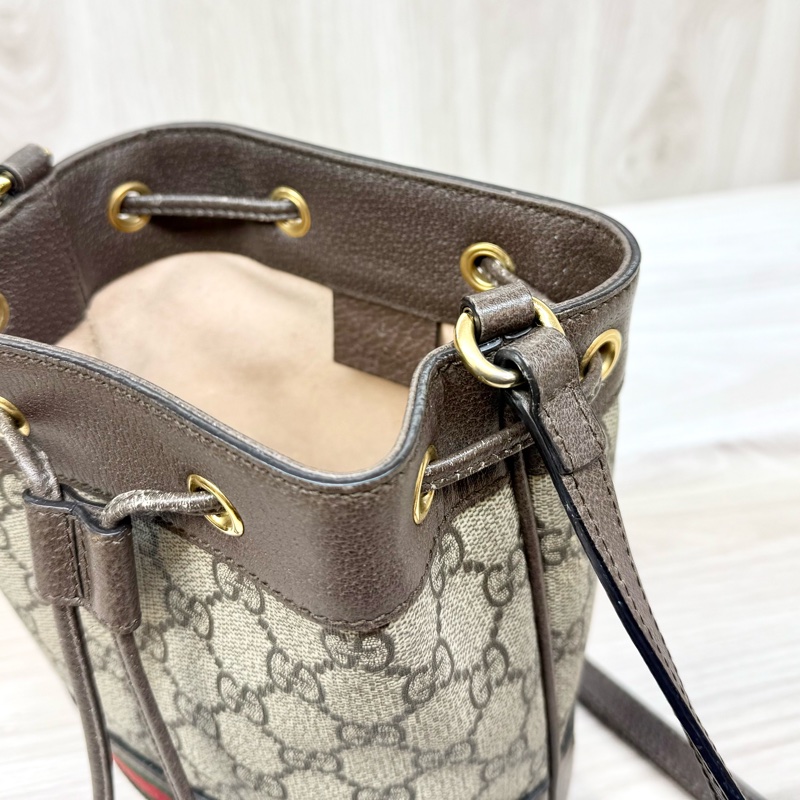 GUCCI原花Ophidia抽繩迷你小水桶550620-13