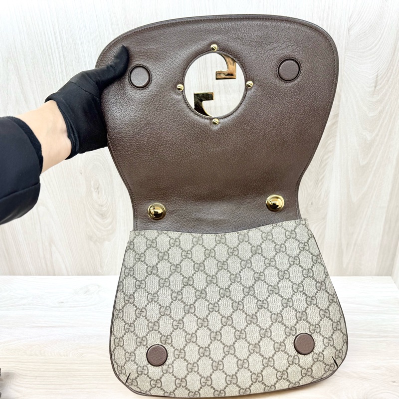 Gucci咖啡GG Blondie中型側背包699210-5