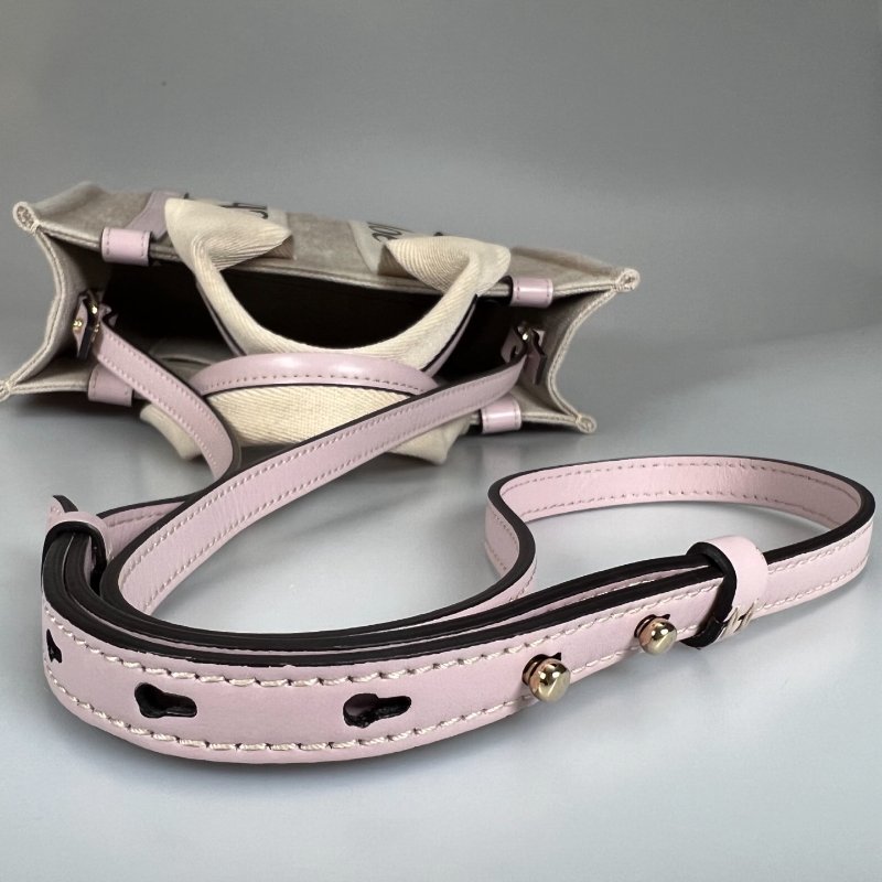 CHLOE 粉WOODY肩背包小號-7