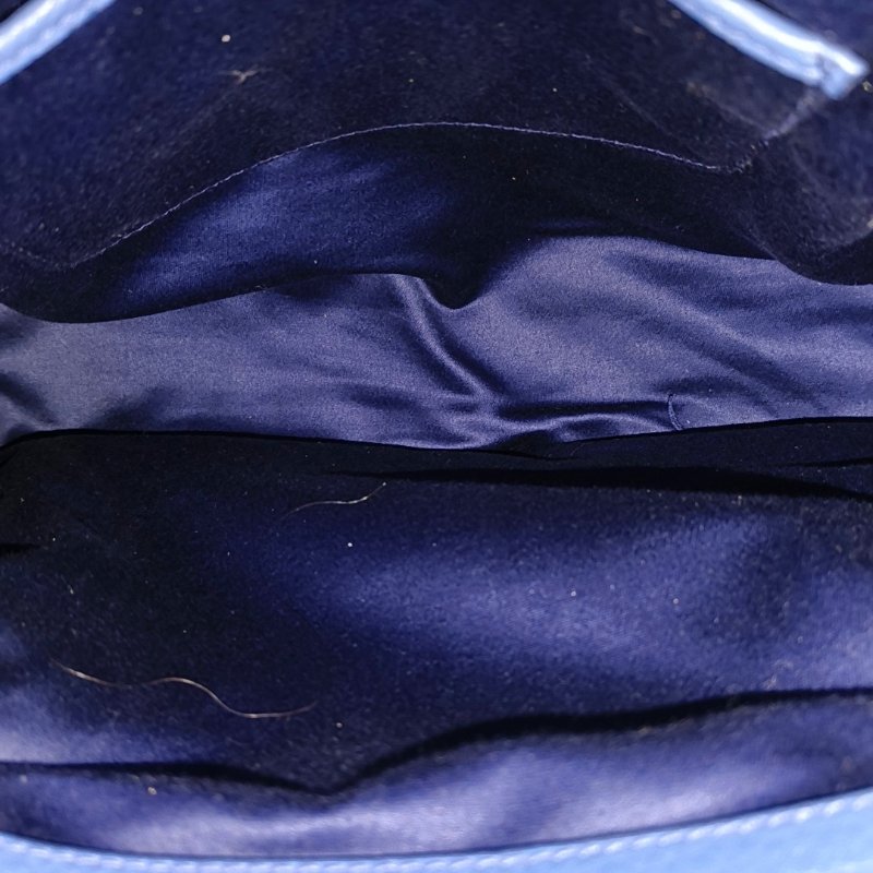 Miu Miu托特包藍色牛皮單肩包手提包斜挎包金色五金可拆卸肩帶-6