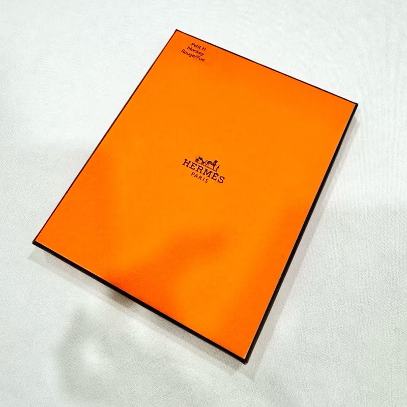 Hermès愛馬仕 petit H 吊飾 桃紅色/橘色 雙色猴子-3