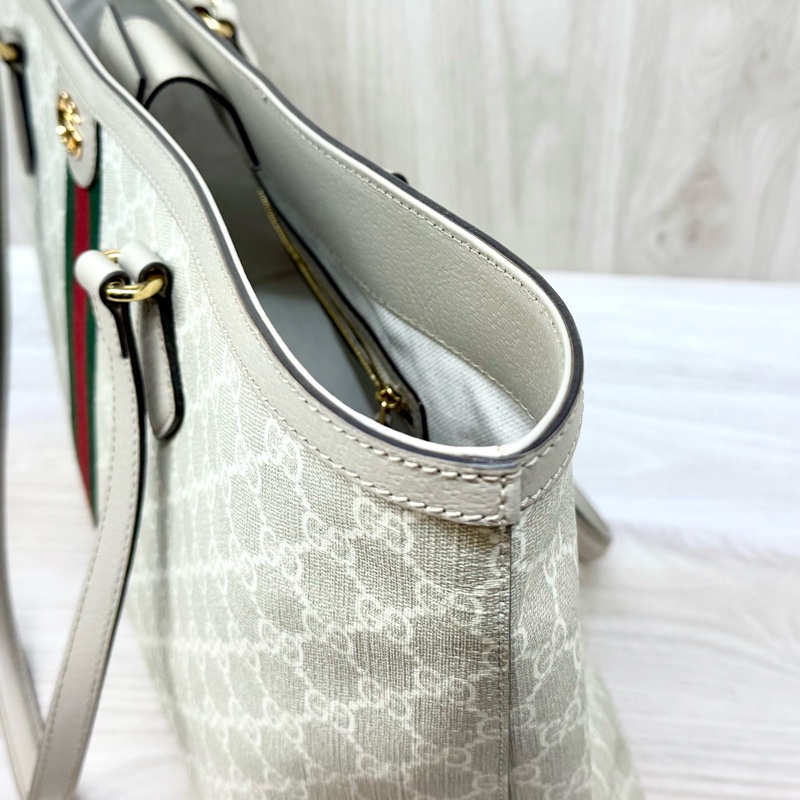 GUCCI經典燕麥色OPHIDIA中型托特包631685-11