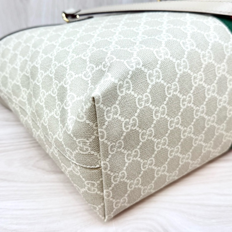 GUCCI經典燕麥色OPHIDIA中型托特包631685-12