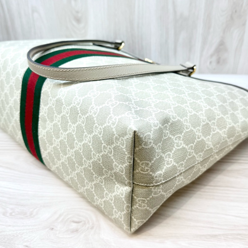 GUCCI經典燕麥色OPHIDIA中型托特包631685-13