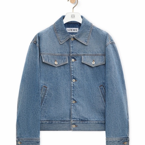 Loewe 男士 單排扣牛仔夾克IT-44 IT-46 IT-48 IT-50 IT-52碼模特身高183Cm