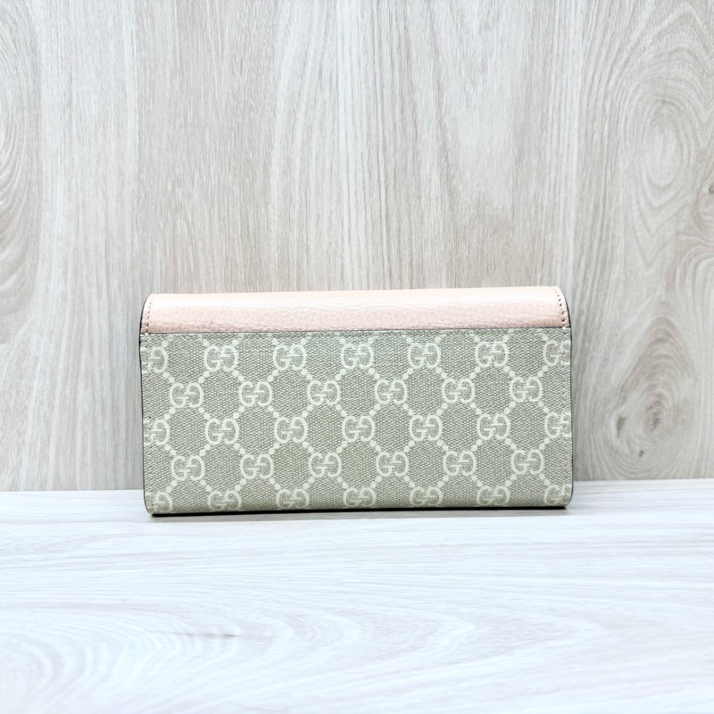 Gucci粉色牛皮WOC長夾 546585-1