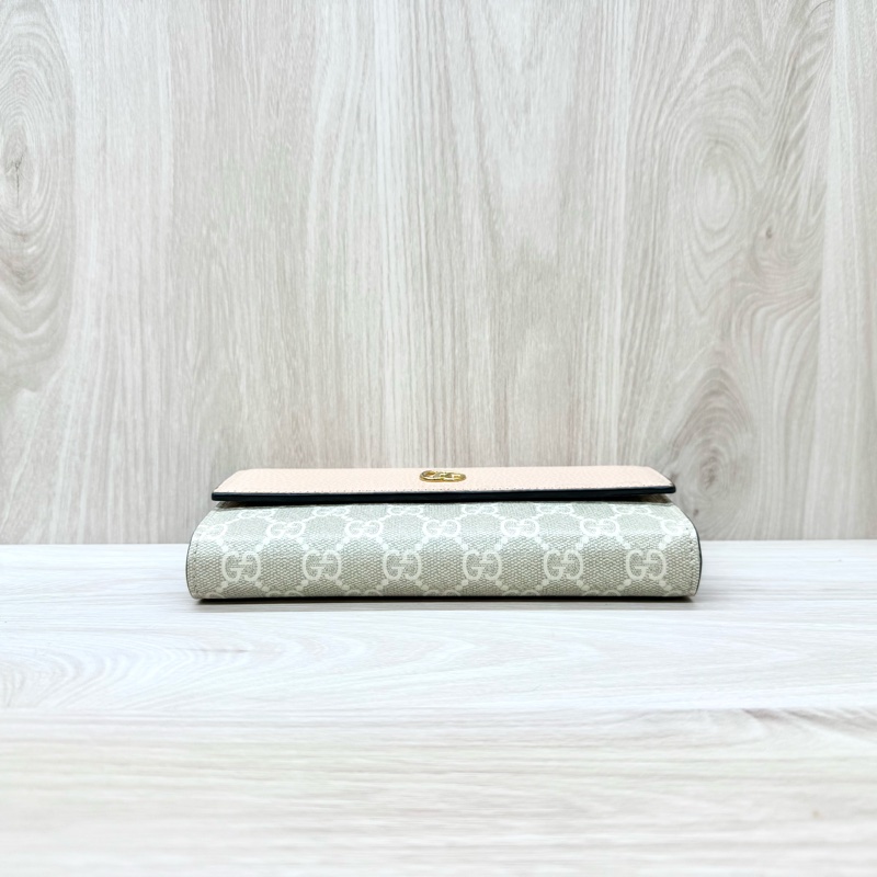 Gucci粉色牛皮WOC長夾 546585-4