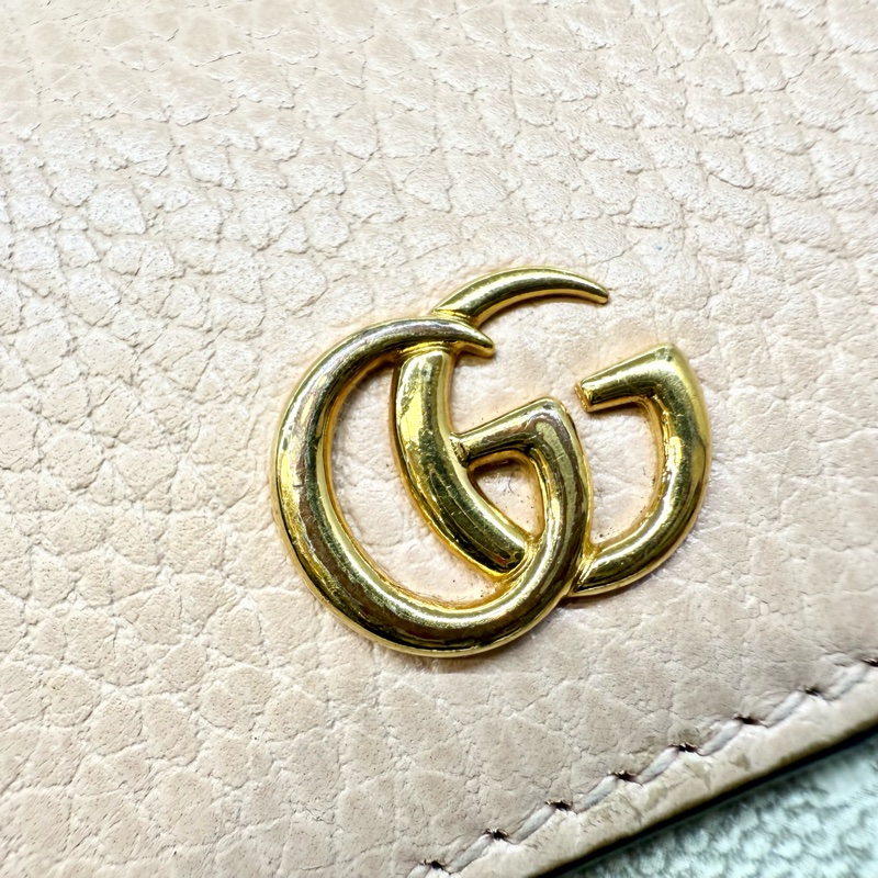 Gucci粉色牛皮WOC長夾 546585-12