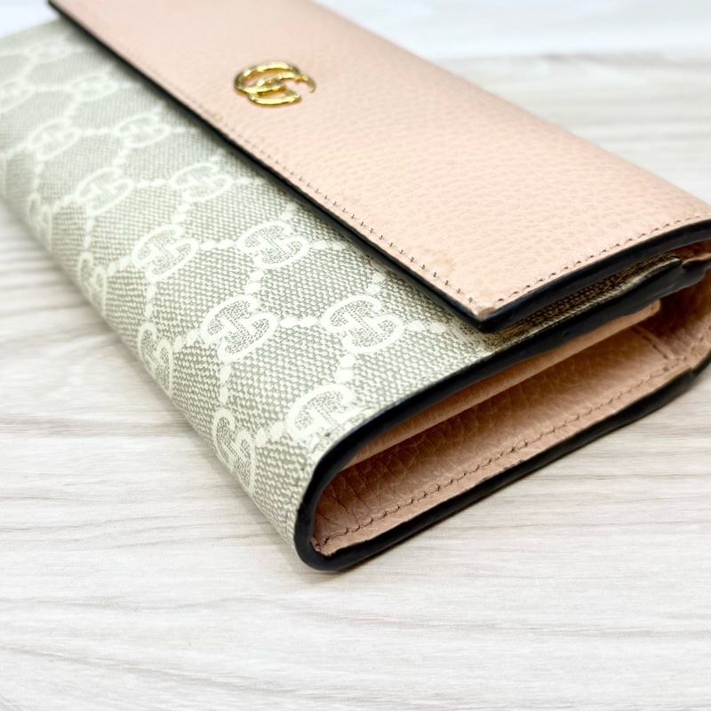 Gucci粉色牛皮WOC長夾 546585-14