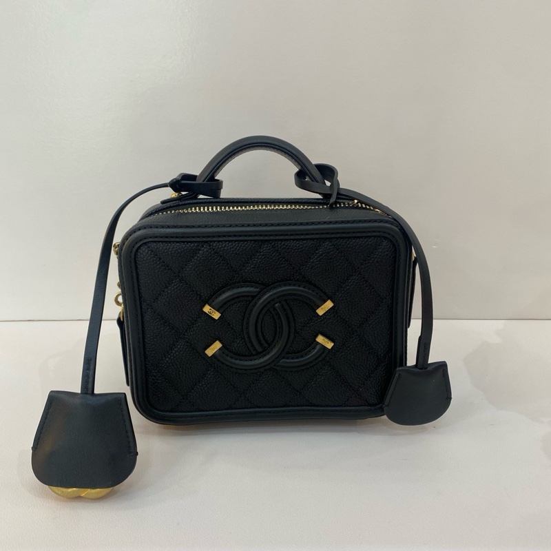 99新Chanel香奈兒黑色相機包手提斜挎包 尺寸13*7*17,有卡鑰匙鎖,26開-0