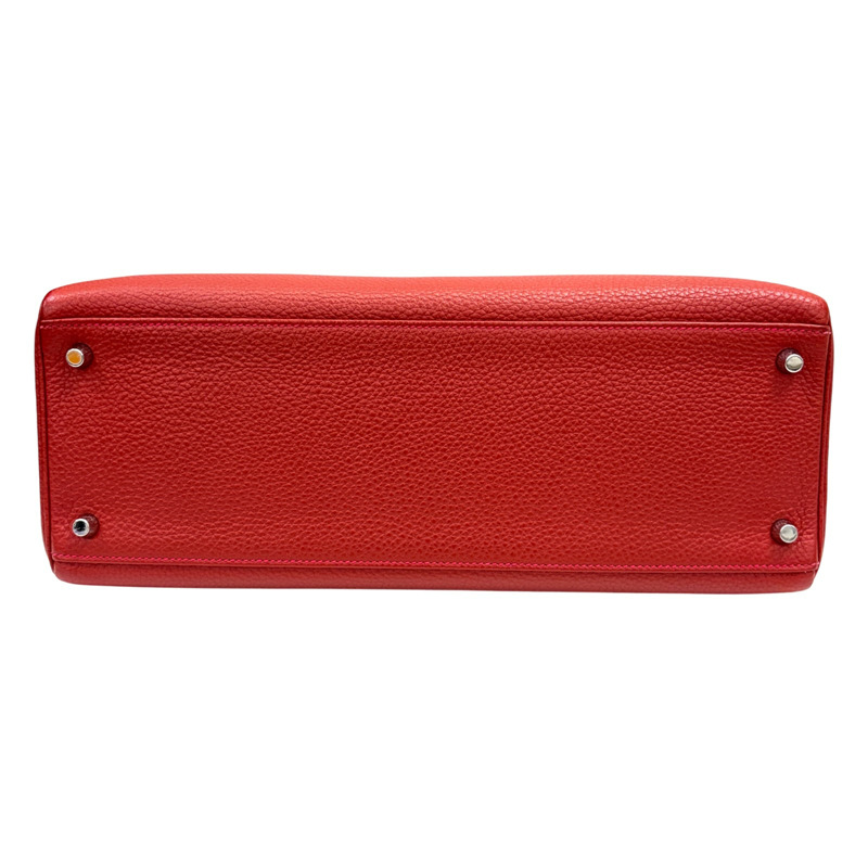 朱砂紅色 Togo牛皮 Kelly 35 凱莉包 两用包 □Q刻 銀扣【HERMES 愛馬仕】-3