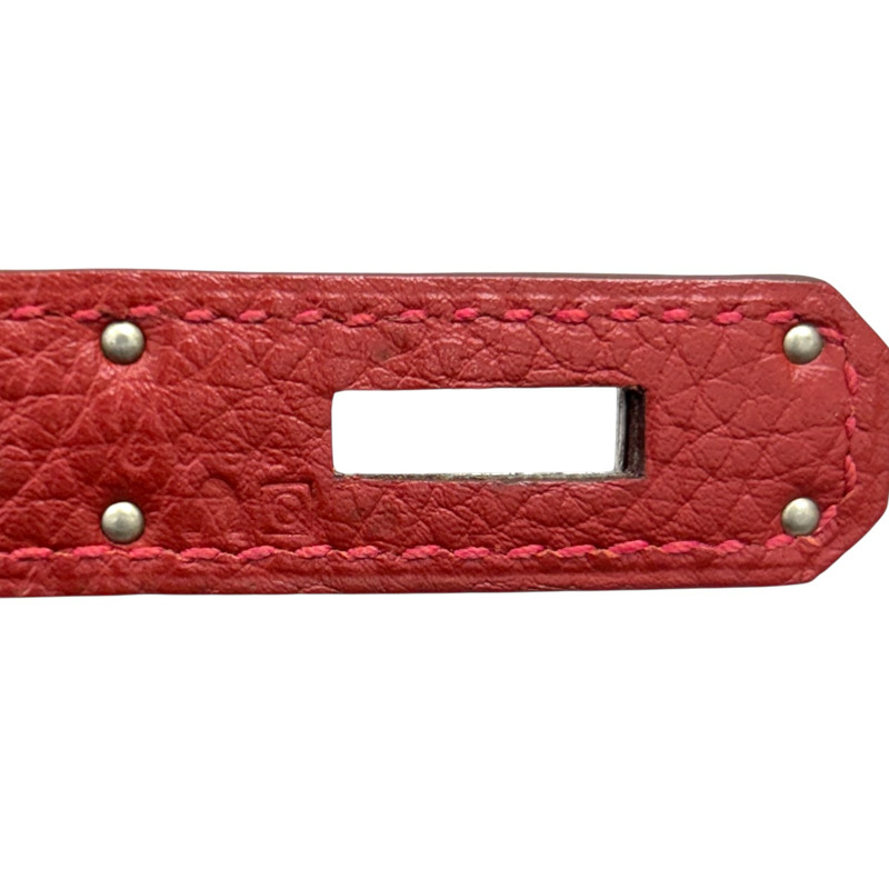 朱砂紅色 Togo牛皮 Kelly 35 凱莉包 两用包 □Q刻 銀扣【HERMES 愛馬仕】-8