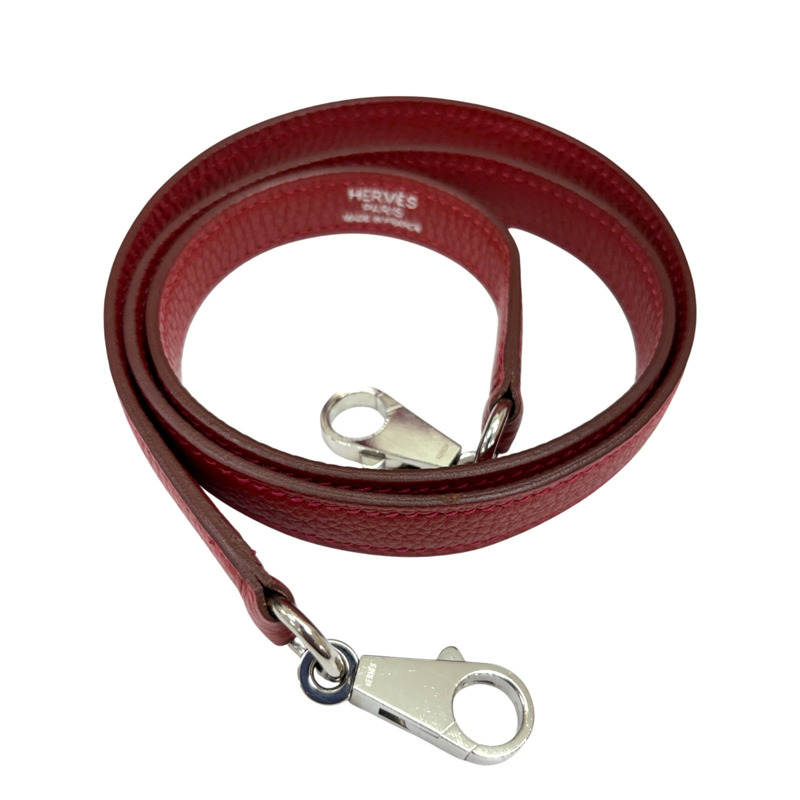 朱砂紅色 Togo牛皮 Kelly 35 凱莉包 两用包 □Q刻 銀扣【HERMES 愛馬仕】-9