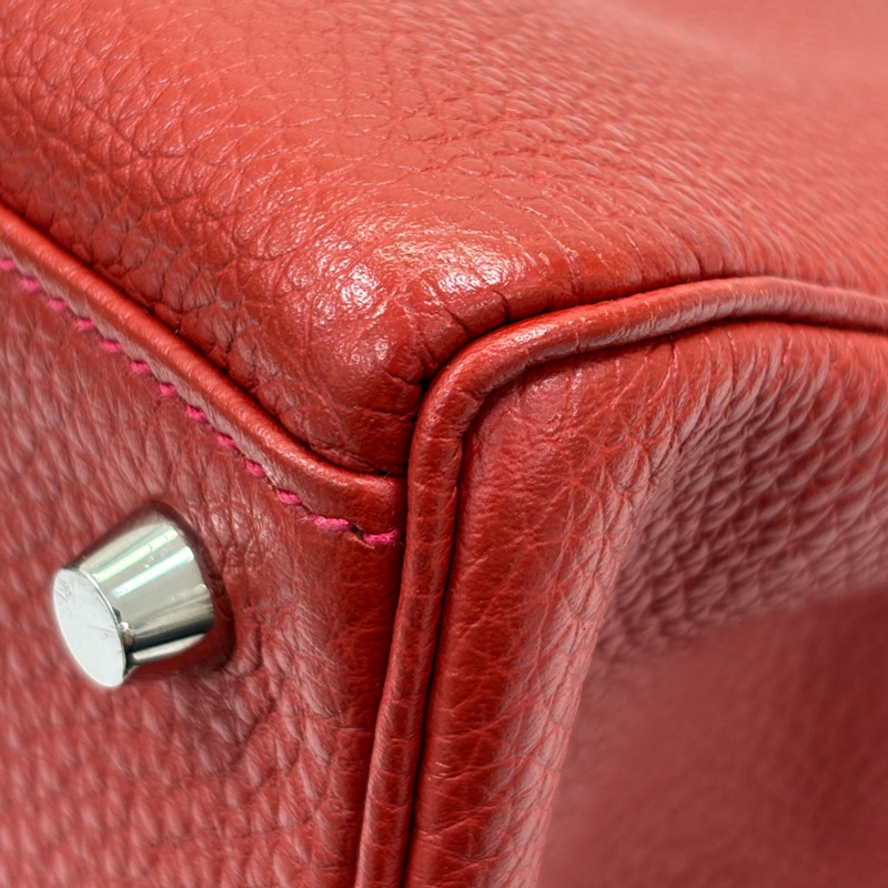 朱砂紅色 Togo牛皮 Kelly 35 凱莉包 两用包 □Q刻 銀扣【HERMES 愛馬仕】-17