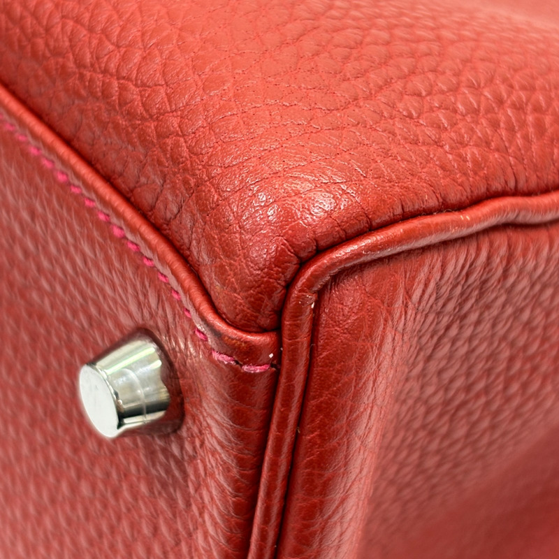 朱砂紅色 Togo牛皮 Kelly 35 凱莉包 两用包 □Q刻 銀扣【HERMES 愛馬仕】-19