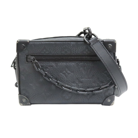 黑色 Taurillon牛皮 Mini Soft Trunk 肩背包【LOUIS VUITTON LV 路易威登】 M55702