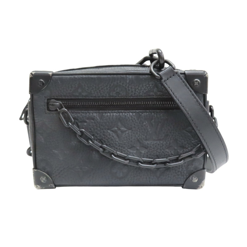 黑色 Taurillon牛皮 Mini Soft Trunk 肩背包【LOUIS VUITTON LV 路易威登】 M55702-0