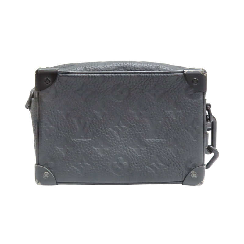黑色 Taurillon牛皮 Mini Soft Trunk 肩背包【LOUIS VUITTON LV 路易威登】 M55702-1