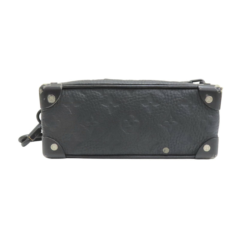 黑色 Taurillon牛皮 Mini Soft Trunk 肩背包【LOUIS VUITTON LV 路易威登】 M55702-3