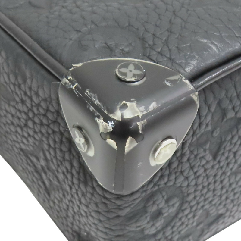 黑色 Taurillon牛皮 Mini Soft Trunk 肩背包【LOUIS VUITTON LV 路易威登】 M55702-10