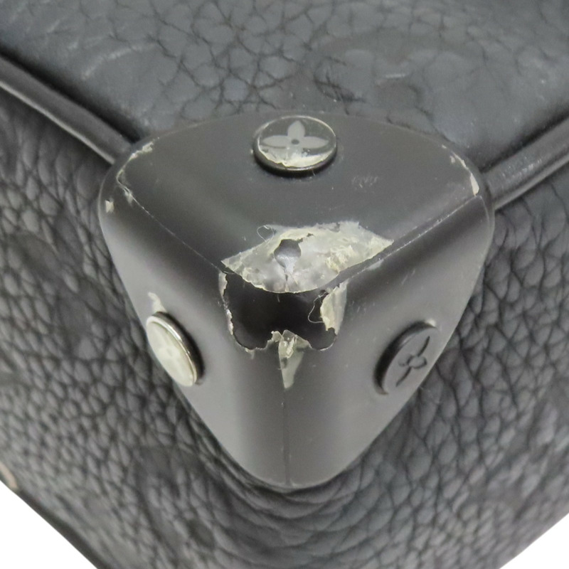 黑色 Taurillon牛皮 Mini Soft Trunk 肩背包【LOUIS VUITTON LV 路易威登】 M55702-11