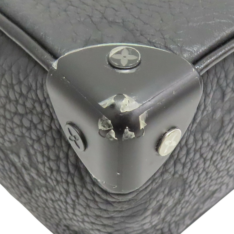 黑色 Taurillon牛皮 Mini Soft Trunk 肩背包【LOUIS VUITTON LV 路易威登】 M55702-12