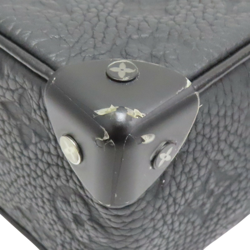 黑色 Taurillon牛皮 Mini Soft Trunk 肩背包【LOUIS VUITTON LV 路易威登】 M55702-13