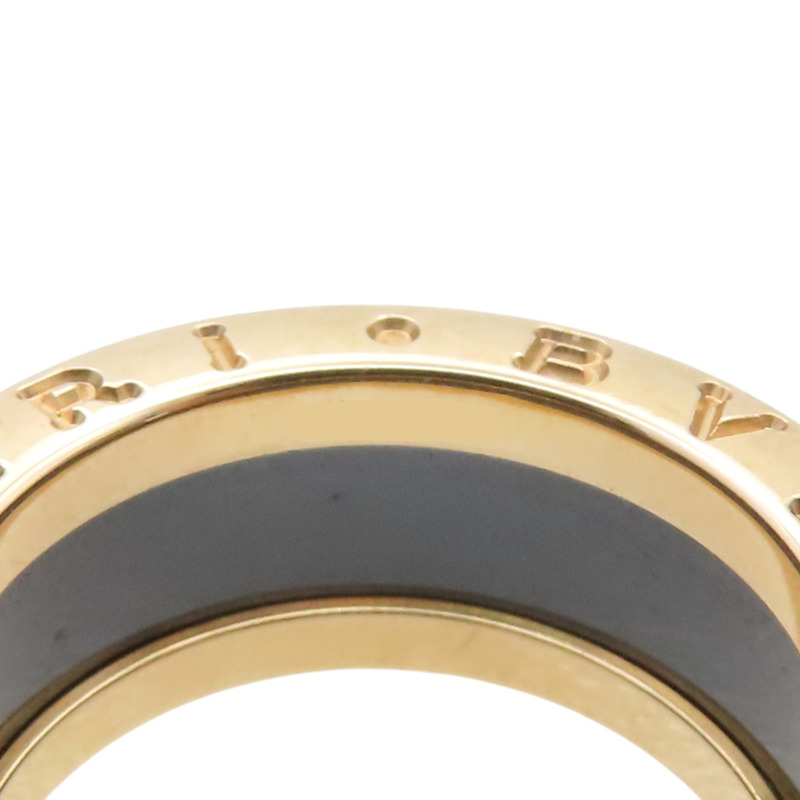 18K玫瑰金 黑色陶瓷 B.zero1 戒指 48【BVLGARI 寶格麗】-7