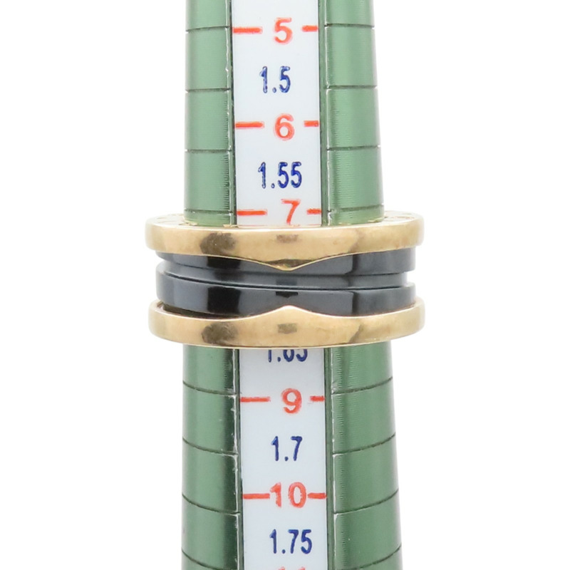 18K玫瑰金 黑色陶瓷 B.zero1 戒指 48【BVLGARI 寶格麗】-9