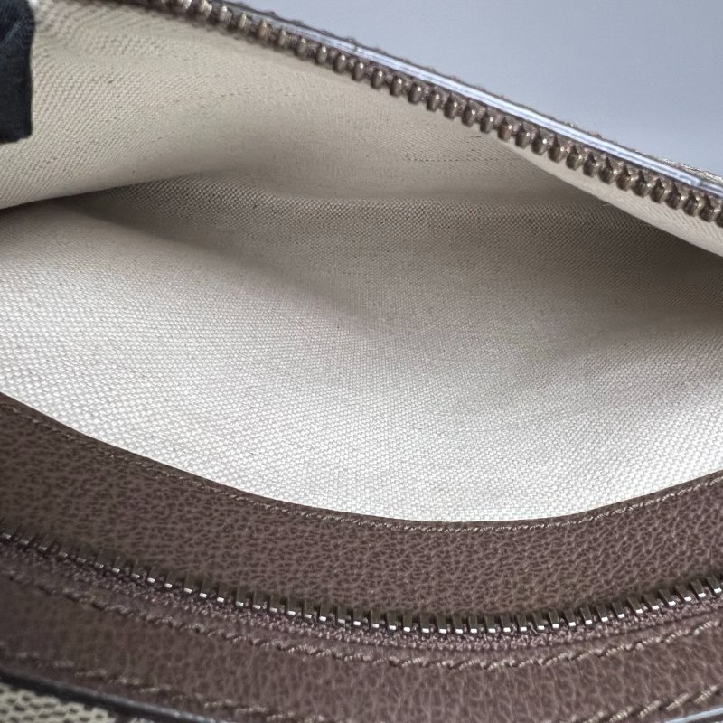 GUCCI 792119 咖老花復古金掀蓋大側背包-6