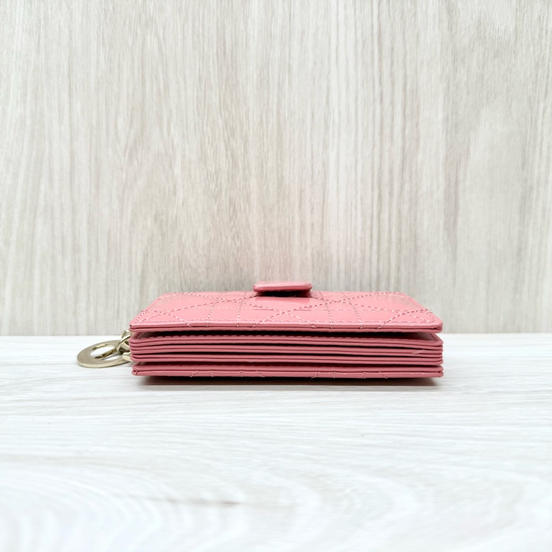 Dior蓍草粉漆皮五卡風琴式卡包 s0074o-4