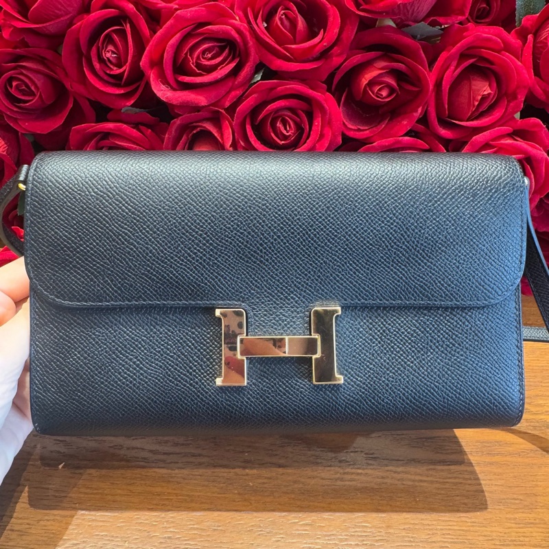 Hermès 愛馬仕康康togo Y刻 黑金 ，有盒-1