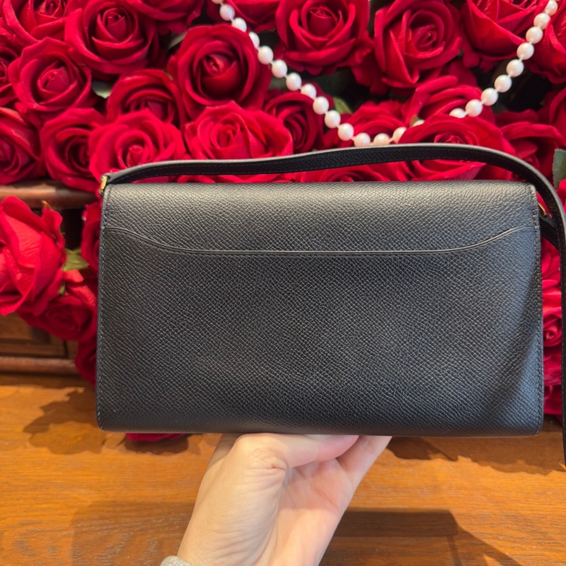 Hermès 愛馬仕康康togo Y刻 黑金 ，有盒-3