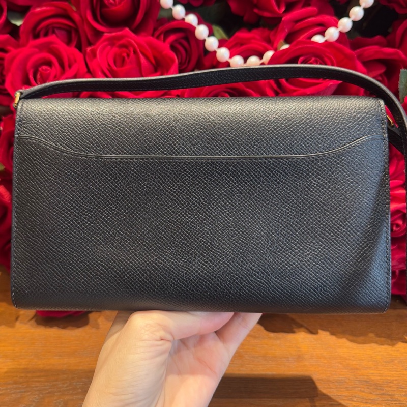 Hermès 愛馬仕康康togo Y刻 黑金 ，有盒-5