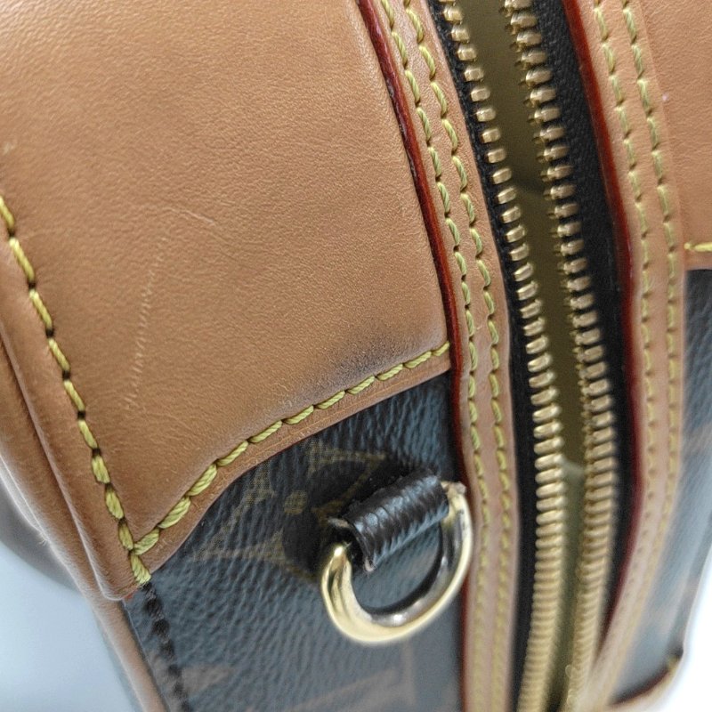 LOUIS VUITTON VALISETTE小號棕色塗層帆布老花相機包單肩包手提包斜挎包金色五金2條可拆卸肩帶-11