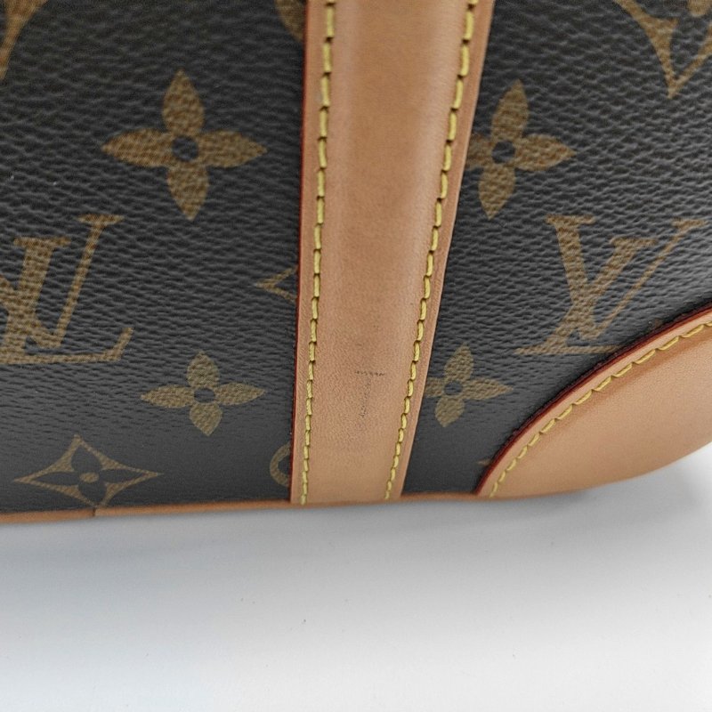 LOUIS VUITTON VALISETTE小號棕色塗層帆布老花相機包單肩包手提包斜挎包金色五金2條可拆卸肩帶-13