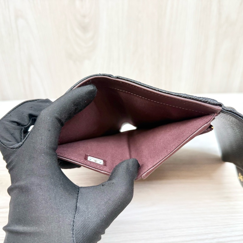 Chanel黑金牛皮COCO三折下蓋中夾AP0232-9